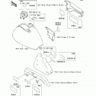 Vulcan 500 LTD (EN500-C6F) Наклейки предупреждения