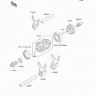 KX250F (KX250-N2) Валы и вилки переключения передач