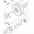 ZZR600 (ZX600-J4) Заднее колесо и цепь