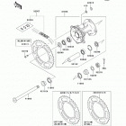 KX125 (KX125-M2) Задняя ступица колеса