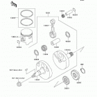 KX85 (KX85-A4) Коленвал и поршни
