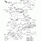Ninja ZX-10R (ZX1000-C1) Боковые обтекатели