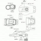 Ninja ZX-9R (ZX900-F2) Наклейки предупреждения