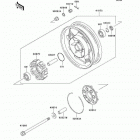 Vulcan 1500 Nomad Fi (VN1500-L4) Заднее колесо и цепь