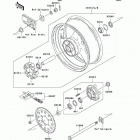 ZZR1200 (ZX1200-C2) Заднее колесо и цепь