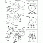 W650 (EJ650-A4)CANADA ONLY Левая крышка двигателя