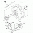 ZR-7S (ZR750-H2) Заднее колесо и цепь
