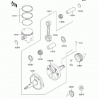 KDX220R (KDX220-A9) Коленвал и поршни