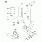 KX125 (KX125-L4) Коленвал и поршни