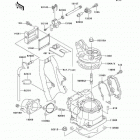 KX125 (KX125-L4) Цилиндр и головка цилиндров