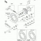KX125 (KX125-L4) Задняя ступица колеса
