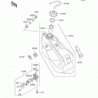 KX125 (KX125-L4) ТОПЛИВНЫЙ БАК