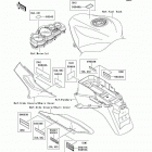 ZZR1200 (ZX1200-C1) Наклейки предупреждения