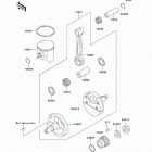 KX125 (KX125-L3) Коленвал и поршни