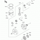 KX250 (KX250-L3) Коленвал и поршни
