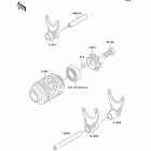 KX125 (KX125-L2) Валы и вилки переключения передач