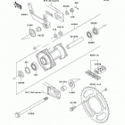 KX65 (KX65-A1) Задняя ступица колеса