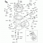 KX500 (KX500-E11) Цилиндр и головка цилиндров