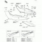 Ninja 500R (EX500-D6) Боковые обтекатели
