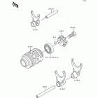KX125 (KX125-K4) Валы и вилки переключения передач