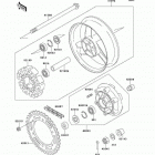 GPZ 1100 (ZX1100-E2) Заднее колесо и цепь