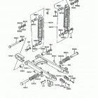 KE100 (KE100-B15) Swingarm / shock absorber