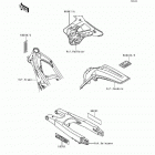 KX125 (KX125-K3) Наклейки предупреждения