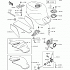 Ninja ZX-9R (ZX900-B2) Fuel tank(zx900-b2)