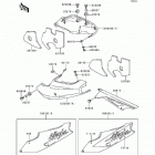 Ninja ZX-9R (ZX900-B2) Side covers / chain cover(zx900-b2)