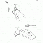 KDX250 (KDX250-D4) Наклейки предупреждения