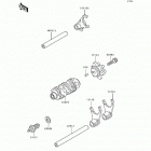 KLR250 (KL250-D11) Валы и вилки переключения передач