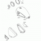 Vulcan 750 (VN750-A10) Наклейки (зеленый  /  синий)