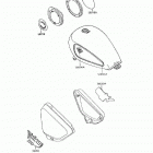 Vulcan 750 (VN750-A10) Наклейки (красный  /  красный)