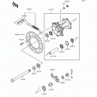 KX250 (KX250-J2) Задняя ступица колеса