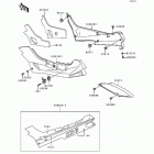 Ninja ZX-6 (ZX600-D4) ZZR600 Side cover / chain case(zx600-d4)
