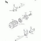 KX125 (KX125-J1) Change drum / shift fork