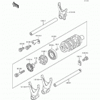 Ninja ZX-7 (ZX750-J2) Change drum / shift fork