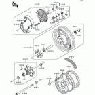 Vulcan 500 (EN500-A3) Rear wheel / chain / coupling