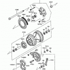 KLR250 (KL250-D8) Задняя ступица колеса