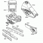 KLR250 (KL250-D8) Decal(white)(kl250-d8 / d9)