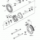 KX80 Big Wheel (KX80-L3) Задняя ступица колеса