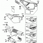 KLR650 (KL650-A4) Side cover / chain case