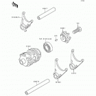 KX250 (KX250-H1) Change drum / shift fork