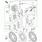 KX250 (KX250-H1) Передний суппорт тормозной