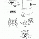 Ninja ZX-7 (ZX750-H2) Decals(green / blue / white)