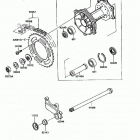 KX250 (KX250-G1) Задняя ступица колеса