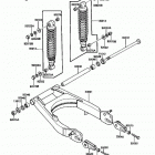 454 LTD (EN450-A4) Swingarm / shock absorber
