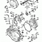 KX125 (KX125-F1) Крышки двигателя