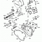 KX500 (KX500-D1) Крышки двигателя