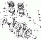 CMX250C Коленвал,поршни